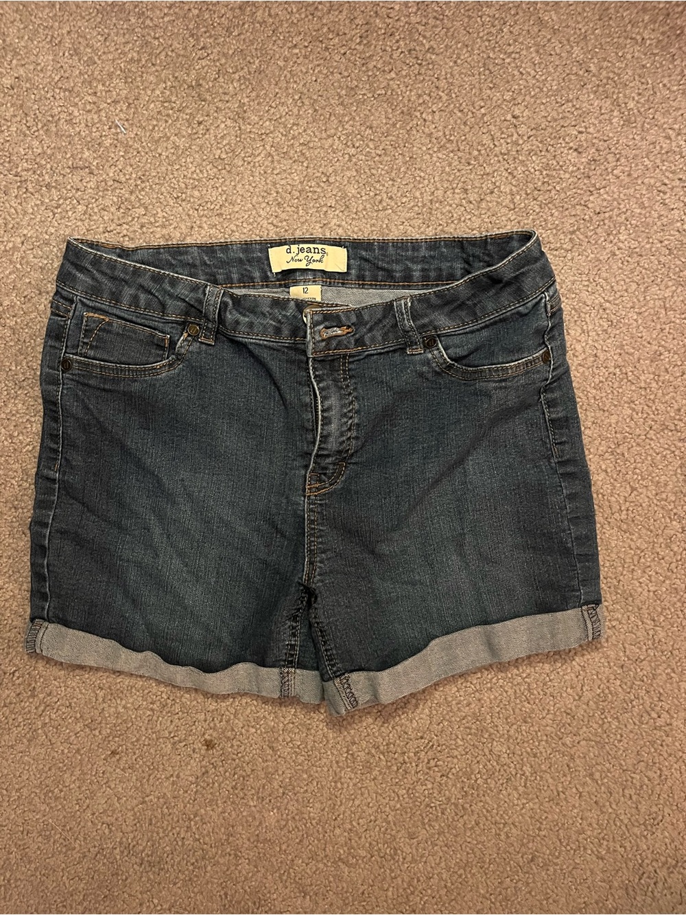 d. jeans Dark Denim Roll-Cuff Women’s Shorts